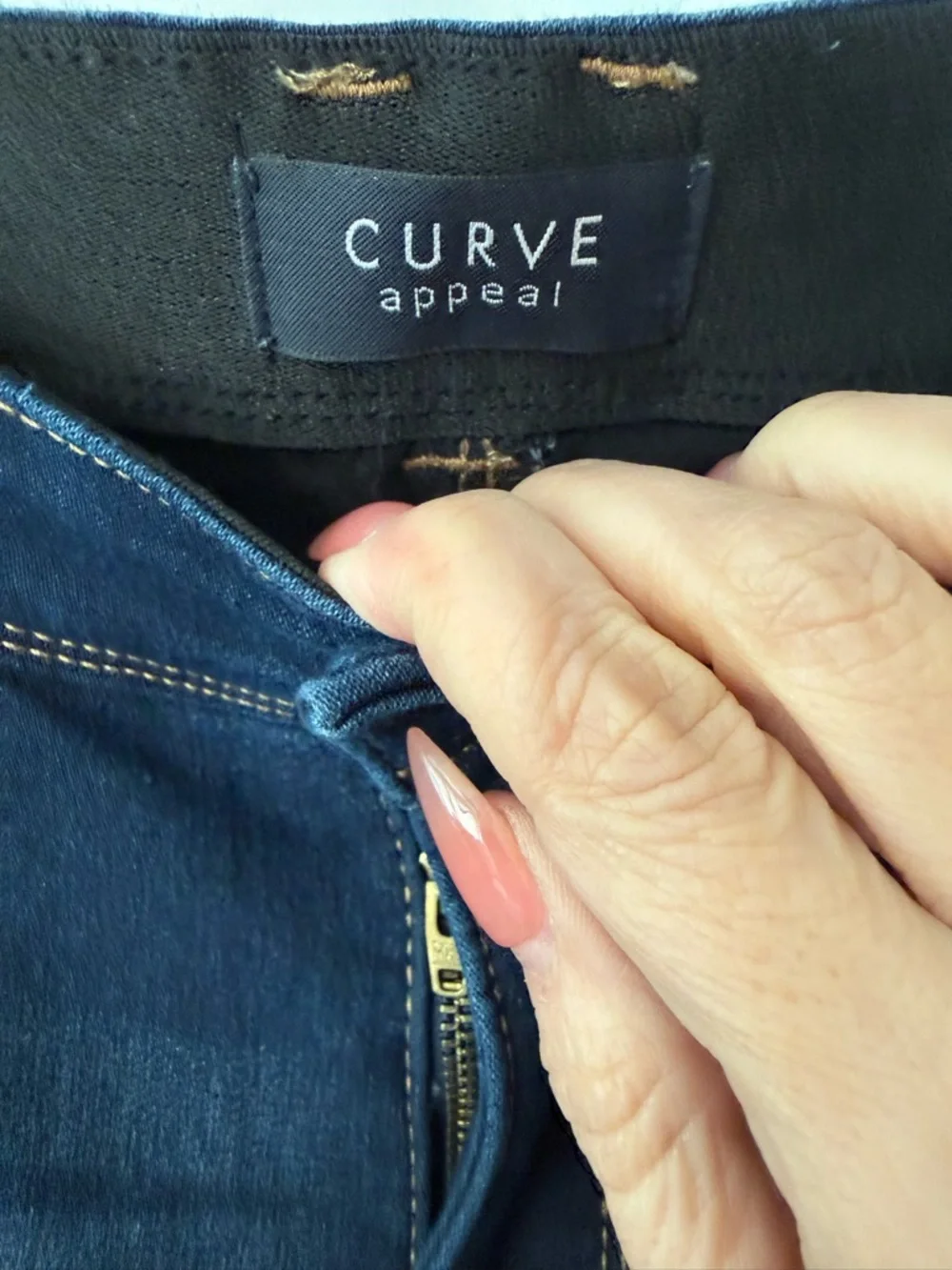 Curve Brand Dark Blue Skinny Jeans - Women's - Picture 3 of 4